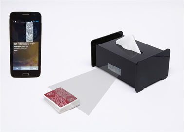 Tissue Box Camera Poker Card Scanner , Gambling Barcode Marked Cards Cheating Devices